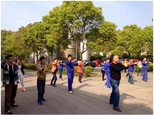 Healthy life, happy work——Tai Chi learning activities